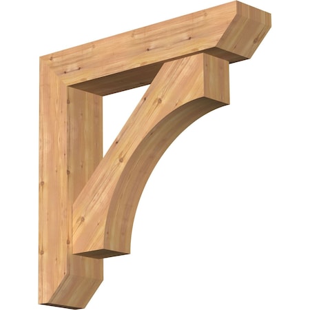Ekena Millwork Westlake Slat Smooth Bracket w/ Offset Brace, Western Red Cedar, 7 1/2"W x 36"D x 36"H BKT0806X36X36WTL06SWR